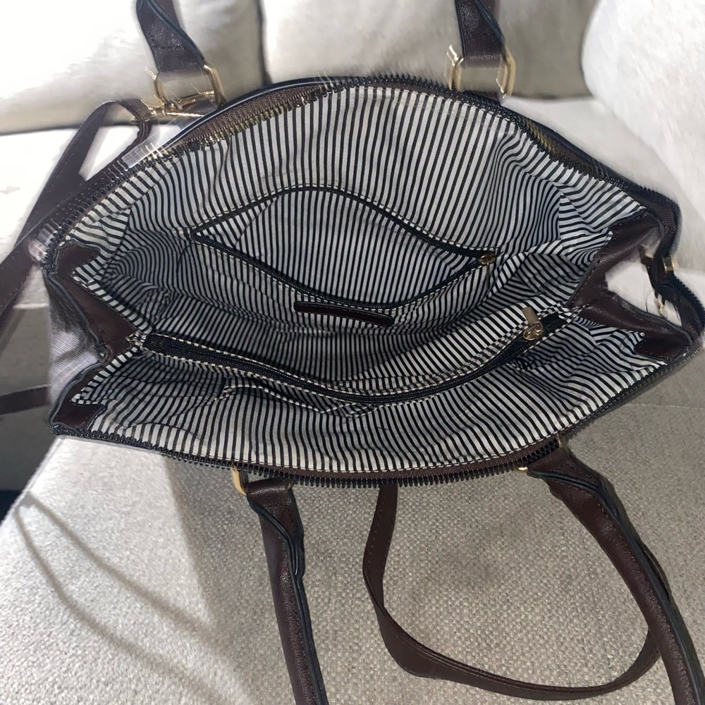 Brown Patterned Women's Handbag - image 3